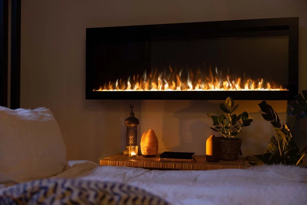A Napoleon Purview 60 fireplace, perfect for a romantic night